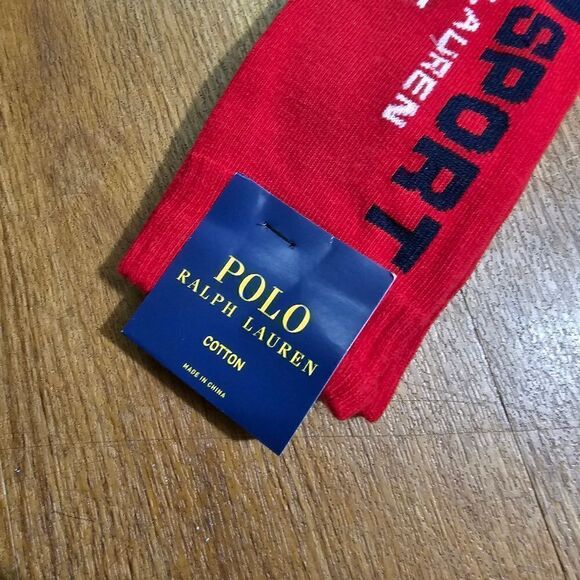 Polo Sport Ralph Lauren Socks USA Flag Red Navy Blue Size Large L Cotton New - Picture 4 of 6